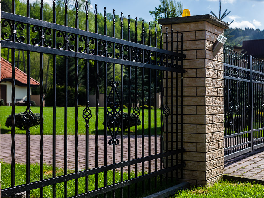 Residential Wrought Iron fence installation for the Southborough MA area.