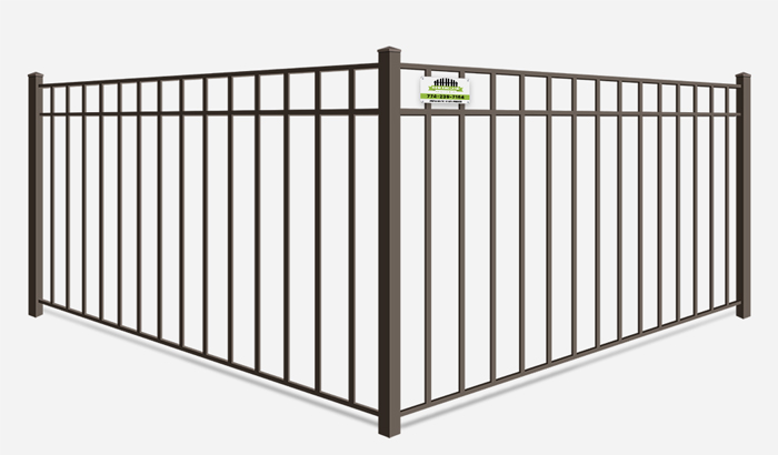 3 rail aluminum metal fence contractor in Southborough MA