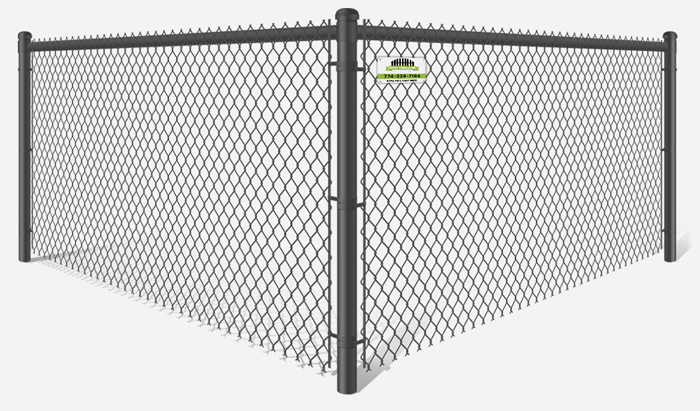 Black PVC-Coated chain link fence company in Southborough MA