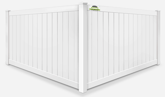 Full privacy white vinyl fence contractor in Southborough MA