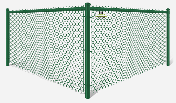 Green PVC-Coated chain link fence contractor in Southborough MA