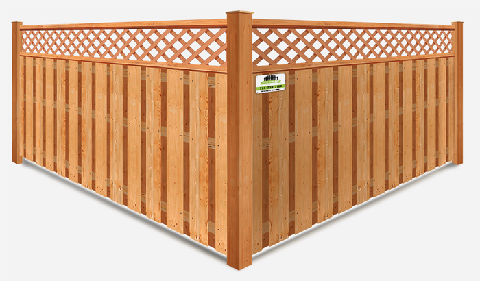 Lattice shadowbow wood fence company in Southborough MA