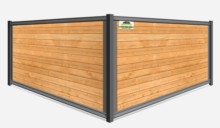 Mixed Material Privacy Wood Infill Fence Contractor in Southborough MA