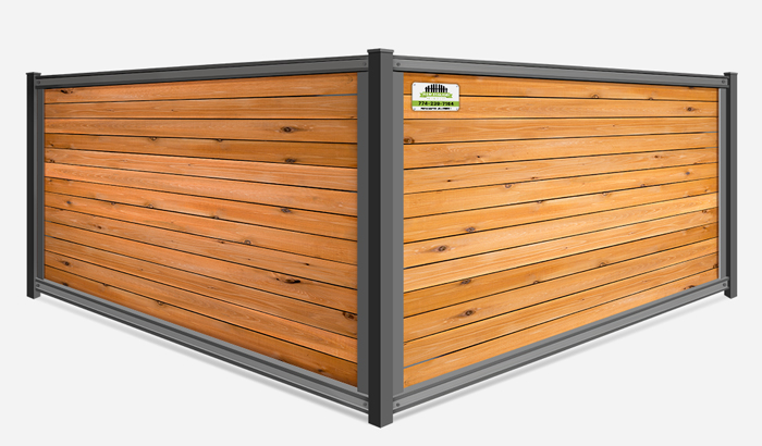 Mixed Material Privacy Wood Infill Fence Contractor in Southborough MA