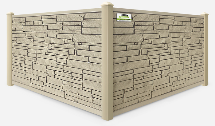 Simtek Beige Granite Composite Fence Contractor in Southborough MA