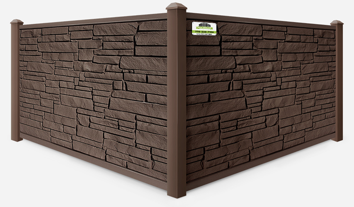 Simtek Dark Brown Granite Composite Fence Contractor in Southborough MA