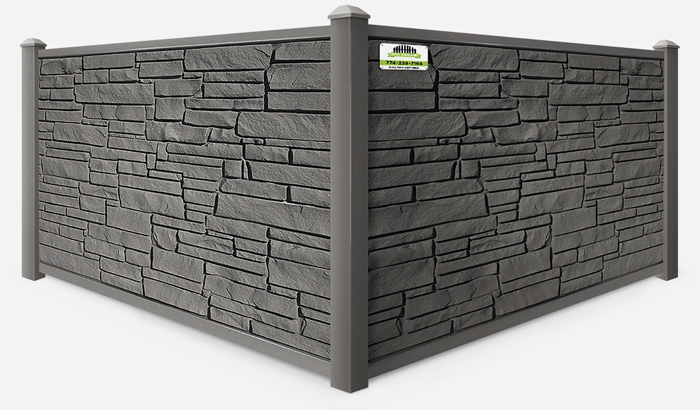Simtek Gray Granite Composite Fence Contractor in Southborough MA