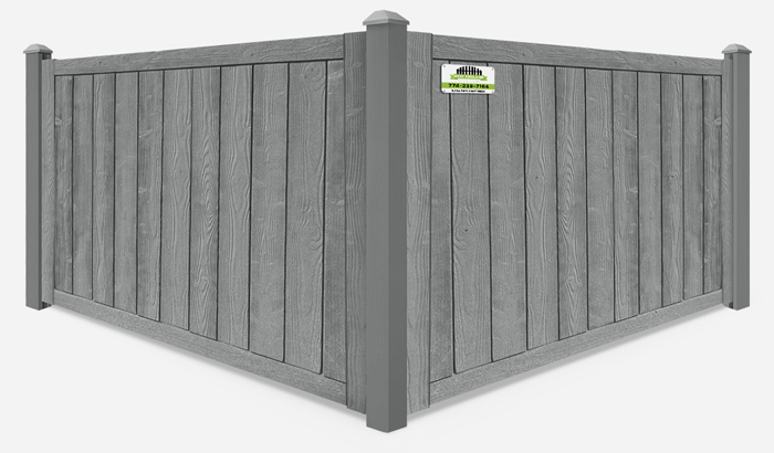 Simtek Nantucket Gray composite fence contractor in Southborough MA