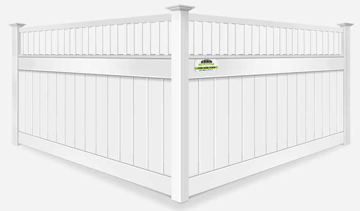 Decorative spindle top vinyl fence company in Southborough MA